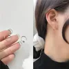 Brincos de garanhão punk cor de metal redonda simples de cor sólida para mulheres meninas adolescentes jóias coreanas de ouvido 2023 Chegada de tendência