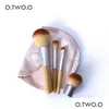 Make -upborstels o.two.o 4pcs/lot bamboo borstel foundation cosmetisch gezicht poeder voor schoonheid gereedschap oogschaduw drop levering gezondheidstools ac dhjgh