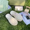 Designer Slippers Women Sandals Luxury Platform Shoes Wedge Rubber Cut Out Slides Transparent Materials Classic Beach Sandal Summer Slipper