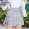 Röcke Jocoo Jolee Frauen Sommer hohe Taille karierte Röcke lässig Koreanisch eine Linie Shirts Japanische Schule Kawaii A-Line-Röcke für Teenager 230308