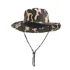 Yeni Kamuflaj Şapkaları Nefes Alabilir Balıkçı Şapkalar Açık Boonie Şapkası Geniş Keskin UV Koruma Katlanabilir Güneş Şapkası Tırmanma Seyahat Şapkası