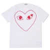Designerka koszulka T-shirty com des garcons zagraj klasyczny czarny serc krótkie rękawe T-shirt biały rozmiar XL