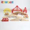 Electric RC Track Wooden Railway Bridge Associory Tunnel Tunnel Cross Cross Cross All Wood Train Biro 230307