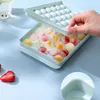 Narzędzia lodów 33 Ice Boll Hockey Pp Mold Frozen Whisky Ball Popsicle Ice Cube Tray Box Lollipop Making Prezenty Narzędzia kuchenne Akcesoria Z0308