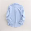 Damenblusenhemden Marke Damenblusenhemden Weiß Blau Lässiger Stil Stickerei Langarmhemden Damenoberteile Kunststil Blusas Bluse 230308