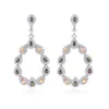 Dangle Earrings Chandelier Colorful Crystal Drop Flash女性向け高品質のファッションジュエリーアクセサリー