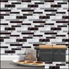 Wall Stickers 9 27 54Pcs Mosaic Brick Tile For Bathroom Kitchen Wallpaper Waterproof Self Adhesive Diy Sticker Home Decor Decal 2206 Dhq9M