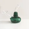 Vidro de cano de água Bong lago verde transparente para fumantes reciclador de cachimbo dab bongs com bonges com cachecóis percolate