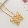 Pendentifs de collier Long papillon colliers femmes filles mode bijoux grand or métal pendentif à la mode tour de cou pull chaîne fête accessoires cadeaux L2404 L2404