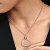 925 Silver Fit Pandora Halsband Hjärta Kvinnor Fashion Pendant Base Snake Chain Circle Heart Pendant