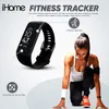 ihome Smart Health Band Activity Tracker Watch مع مراقبة معدل ضربات القلب IP67 معصم اللياقة البدنية مع خطوة