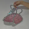 Wholesale Handle Silver Shining Crystal Rhinestones Evening Clutch Bag Purses and Handbag Luxury Designer Shoulder Bag Purse Party Bags 230308