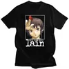 Men's T Shirts Men's T-shirt Serial Experiments Lain Shirt Men Women Fashion Cotton Kids Hip Hop Tops Tees Manga Vintage Tshirt Boy