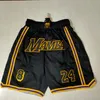 Basket shorts legend mamba 8 24 bryant svart vit gul löpande sportkläder med blixtlåsfickor storlek s-xxl mix match order hög kvalitet sömnad