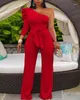 Vêtements ethniques vêtements africains pour femmes mode d'été 2023 Polyester rouge Rose longue combinaison S-3XL