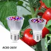 Élèvent des lumières 18W 28W AC 85-265V E27 lampe à LED plantes de graines de fleurs ampoule hydroponique éclairage de plantes à spectre complet