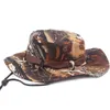 Breda randen hattar hink hatt fiskare fiske utomhus sport rese djungel kamouflage buske hatt jakt boonie militär taktiska mössor r230308