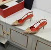 Markensandalen Damen High Heel Spitze Schuhe Gold V-Schnalle Schwarz Matt 6 cm 8 cm 10 cm Sexy Shallow Sier Shiny Drill Red Hochzeitsschuhe