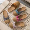 Dress Shoe Floral Bow Linen Home Slipper Summer Female Male Non slip Family Flax Slippers Ladies Indoor Floor 230308