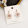 Boucles d'oreilles frais mignon forêt fleur pour les femmes tendance de la mode boucle d'oreille transparente mariée demoiselle d'honneur bijoux de mariage en gros