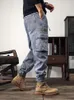 Erkekler Kot Bahar Yaz Büyük Cep Kargo Kot Penerler Geniş Bacak Streç Pamuk Denim Pantolon Artı Boyut Boyut Ayak Bileği Uzunluğu Sıradan Jean Pantolon 8xl 230308
