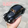 Druckgussmodell 1/18 Oldtimer-Käfer, schwarzes Auto, Legierung, Automodell, Simulation, Autodekoration, Sammlung, Geschenk, Spielzeug, Druckgussmodell 230308