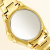 Wristwatches MISSFOX Quartz Men's Watch Diamond Top Selling Dual Calendar Men Waterproof Luxury Gold Steel Relogio Masculino