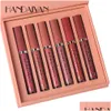 Lip Gloss Handaiyan Moisturizing Boxes And Matte Liquid Lipstick Set 6 Color In 1 Box Makeup Drop Delivery Health Beauty Lips Dhknr