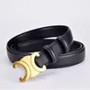 Hot classic Mens womens c gold buckle belts Genuine leather Business Pure color belt have four colors belt size 95cm-115cm as a gift