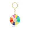 Color Wheel Keychain Can Rotate Personalized Daisy YES NO Keychain Pendant Gift Keyring