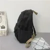 Mochila Mochilas de lona Tela de algodón Bolsas de viaje o de ocio Unisex Sólido Negro Denim Satchel Marca Escuela para niñas de alta calidad