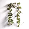 Fleurs décoratives Plant de simulation de rotin de suspension artificielle Vin de feuille de rose pour jardin mural intérieur et décoration extérieure