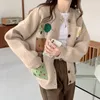 Women's Knits Tee Cottagecore Cardigan Button Up Knit Sweater Countryside Jacquard Aesthetic Outfit 230308
