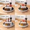 Storage Holders Racks Rotating Spice Rack Multifunctional Seasoning Organizer Shelf Oilproof Non slip Tray Supplies Holder For Kitchen 230307