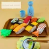 Kitchen Zagraj w żywność Kuchnia Kuchnia symulacja grilla japońska udawana sushi tuńczyka Krewetka wasabi sashimi zestaw zabawek dziewczyna chłopiec gotowanie zabawek model 230307