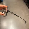 ブランドデザイナースペクタクルフレームファッション大きな光学メガネメタル眼鏡フレームメンズミオピアメガネオリジナルボックス付きブラックゴールドポリゴンアイウェア