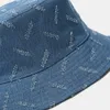 Chapeaux à large bord Solide Denim Coton Seau Chapeaux Pour Femmes Hommes Designer Ponçage Garçons Filles Bob Femme Gorro Été Pêcheur Chapeau AntiUV Panama Cap R230308