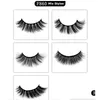 Faux-cils 5 paires / ensemble de cils de vison 3D maquillage des yeux maquillage naturel épais extension de cils faux 5 styles livraison directe santé Beaut Dhqzi