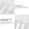 Storage Bottles Jars 30ml150ml Aluminum Container Clear Canister Transparent Travel Bottle Pot Lip Balm Cap Round Wide Mouth Plastic Storage Jars J230301