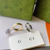 Luxury Designer Band Ring For Women Double Letter Love Ring Stainless Steel Charm Jewelry Size 6-9