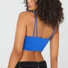 Kvinnors tankar Kvinnor Y2K Corset Camisole Solid Color Sleeveless Spaghetti Strap Low Cut Backless Slim Display Navel Crop Tops