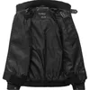 Mäns jackor Mens Läder Motorcykel Stand Colle Casual Black Jacket Coat; Jaquetas Masculina Em Couro; Motocicleta Chaqueta de Los Hombres