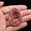 Charms Fashion Irregural Druzys Agates Pendant Natural Stone Pendanat For Making DIY Jewerly Necklace Gift Size 25x30-35x45mm