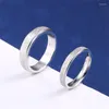 Anneaux de mariage 1 paire en argent pur 925 pour hommes femmes gommage bague de fiançailles Corée Style bandes Bijoux de mariée Bague Femme Bijoux