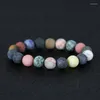 Strand 10mm / 8mm Mixed Natural Stone Beads Wrap Bracelets Yoga Lovers Bracelet Fancy Femme Boho Color