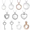 925 SILVER FAIT PANDORA NILLACE HANDER HART VROUW VROUWEN Mode sieraden Sparkling hart Grote sleutel met kristallen ronde medeleden die drijven