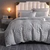 Sängkläder set high end seersucker tvillingbäddsuppsättning king size fast färgklass en täcke täckning 2-3 st täcke kuddfodral säng set 230308
