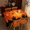 テーブルクロスハロウィーンのテーブルクロスダスト - ホリデーパーティーディナーの装飾に使用されるプルー可能なホラーテーマ