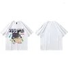 T-shirts pour hommes Hip Hop Tshirt Hommes Blouse Harajuku Dessin animé coréen Imprimer T-shirt surdimensionné Top Coton Casual Summer Vêtements à manches courtes