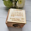 Geschenkverpackung Personalisierte Gravur Retro Holz Schmuckhalter Box Benutzerdefinierter Name Hochzeitsandenken Einzigartiger Partyring Geschenke Supply1